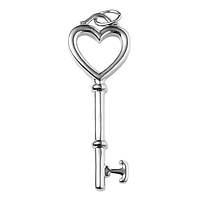 Срібна підвіска ключик від серця