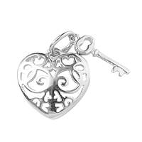 Срібна підвіска ключ від серця