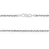 Срібний ланцюжок, магія твіст (ребека) (852В), Розмір 40 см x 0,25 см, Вага: 4.3 г