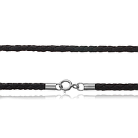 Шнурок із поліуретану зі срібною застібкою