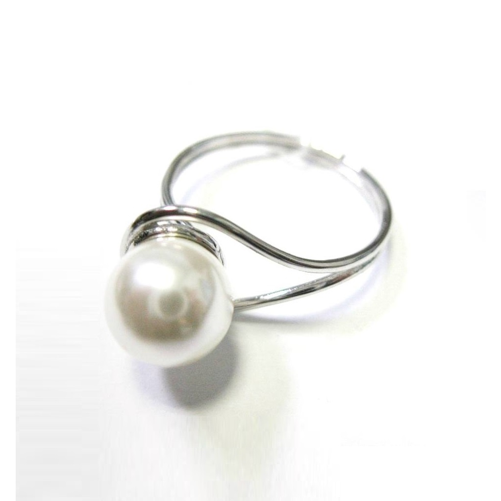 Срібна каблучка зі вставкою Sea Shell Pearl, Розмір 16,0, Вага: 2.2 г