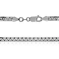 Срібний ланцюжок, венеція плоска (917В), Розмір 50 см x 0,45 см, Вага: 34.0 г