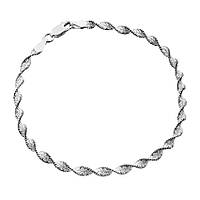 Срібний браслет, магія твіст (ребека) (085В), Розмір 19 см x 0,35 см, Вага: 2.9 г