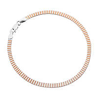 Срібний браслет в позолоті, плоска стрічка (043А), Розмір 19 см x 0,3 см, Вага: 3.1 г