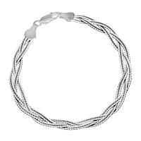 Срібний браслет, Розмір 19 см x 0,6 см, Вага: 4.8 г
