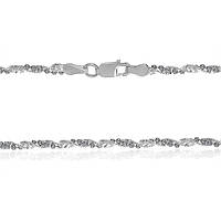 Срібний ланцюжок, магія твіст (ребека) (852Г), Розмір 50 см x 0,3 см, Вага: 6.2 г