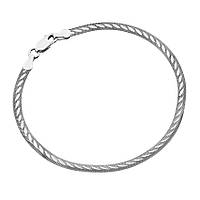 Срібний браслет, плетіння плоска стрічка, Розмір 17 см x 0,3 см, Вага: 3.3 г