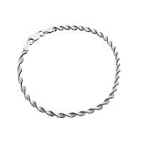 Срібний браслет, магія твіст (ребека) (852Г), Розмір 19 см x 0,25 см, Вага: 3.6 г