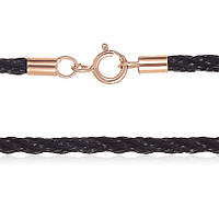 Ювелірний шнурок з бавовни з позолоченими застібками