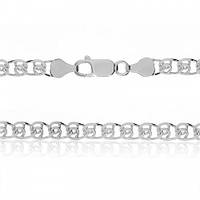 Срібний ланцюжок з плетінням лав, Розмір 40 см x 0,2 см, Вага: 1.6 г