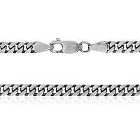Срібний ланцюжок, гурмет (панцир) (077В), Розмір 50 см x 0,5 см, Вага: 34.0 г