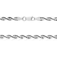 Срібний ланцюжок, магія твіст (ребека) (085В), Розмір 45 см x 0,35 см, Вага: 6.8 г