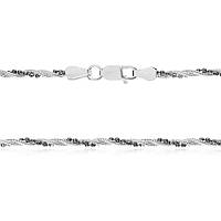 Срібний ланцюжок, переплетення снейк і намистини (099Г), Розмір 50 см x 0,2 см, Вага: 8.7 г