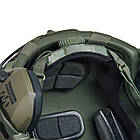 Шолом тактичний Fast Helmet NIJ IIIA + Навушники Walkers Razor Slim з чебурашкою + кавер мультикам, фото 5