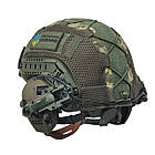 Шолом тактичний Fast Helmet NIJ IIIA + Навушники Walkers Razor Slim з чебурашкою + кавер мультикам, фото 8