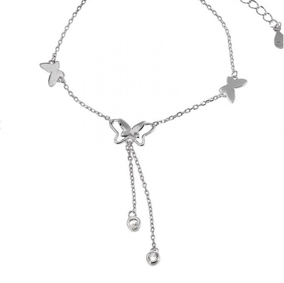 Срібний браслет з фіанітами