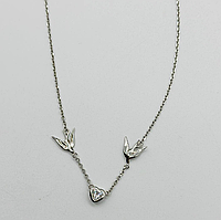 Срібне кольє зі вставкою Swarovski Zirconia