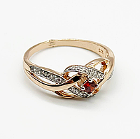 Срібна каблучка зі вставкою фіаніт, Розмір 16,0, Вага: 2.5 г