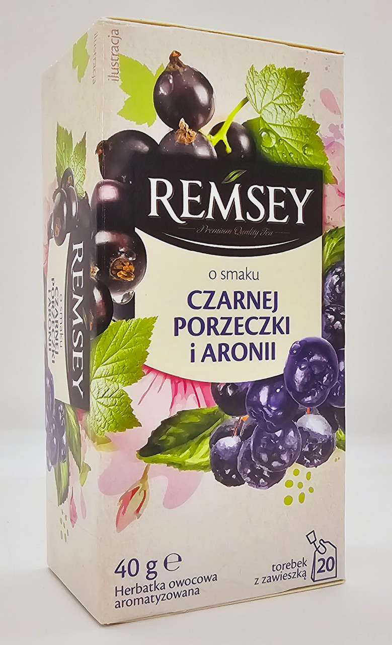 Чай фруктовий "Remsey" чорна смородина та горобина 20 пакетиків