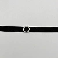 Кольє-чокер зі срібною застібкою з фіанітами