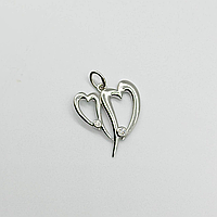 Срібна підвіска в стилі "Tiffany" з фіанітами