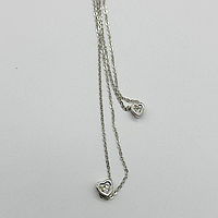 Срібне кольє зі вставкою Swarovski Zirconia