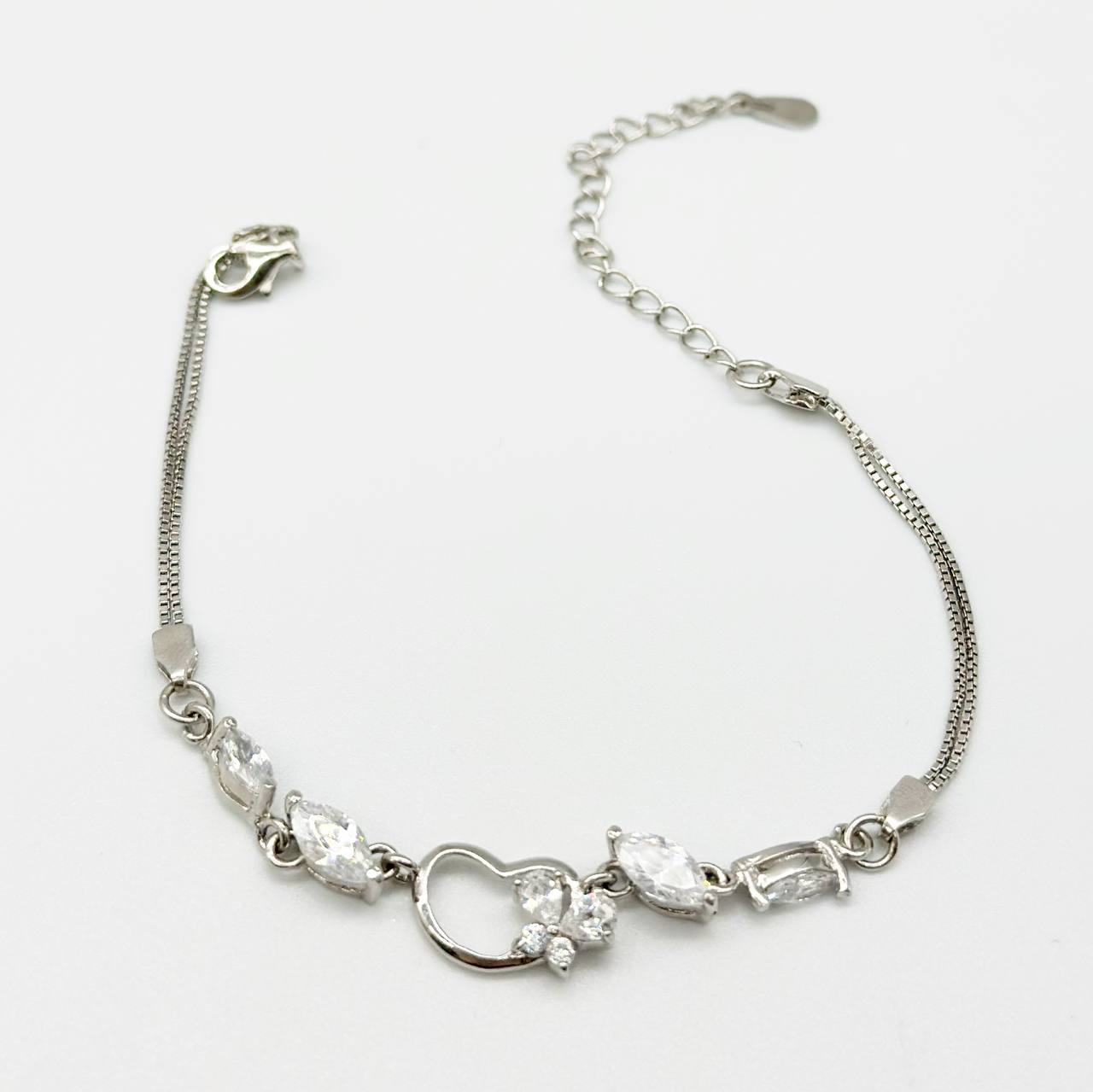 Срібний браслет зі вставкою фіаніт