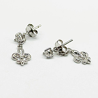Срібні сережки зі вставкою Swarovski Zirconia