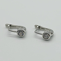 Срібні сережки зі вставкою Swarovski Zirconia