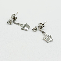 Срібні сережки зі вставкою Swarovski Zirconia