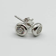 Срібні сережки зі вставкою Swarovski Zirconia
