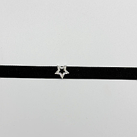 Кольє-чокер зі срібною застібкою з фіанітами