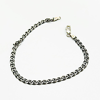 Срібний браслет, плетіння нонна (мона ліза)