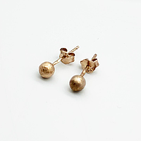 Срібні сережки пусети позолочені