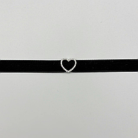 Кольє-чокер зі срібною застібкою з фіанітами