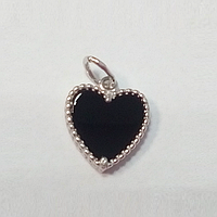 Срібна підвіска в стилі "Van Cleef  та  Arpels" з оніксом