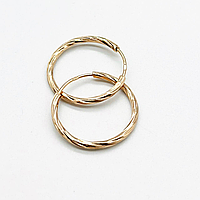 Срібні сережки позолочені конго