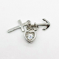 Срібна підвіска зі вставкою Swarovski Zirconia