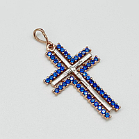 Срібна підвіска позолочена зі вставкою фіаніт