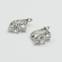 Срібні сережки зі вставкою Swarovski Zirconia