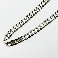 Срібний ланцюжок, плетіння Гурмет (Панцир) плоский