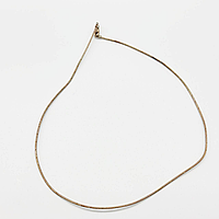 Срібний ланцюжок з позолотою, плетіння Омега струна, Розмір 45 см x 0,1 см, Вага: 5.5 г