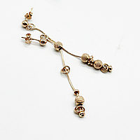 Срібні сережки пусети позолочені