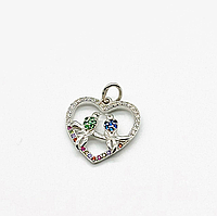 Срібний підвіс зі вставкою фіаніт