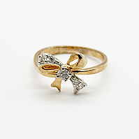 Срібна каблучка з фіанітами, Розмір 16,0, Вага: 2.0 г