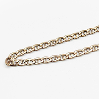 Срібний ланцюжок з позолотою, плетіння Гуччі Марина (Барлі), Розмір 55 см x 0,4 см, Вага: 7.1 г