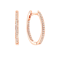 Срібні сережки з фіанітами