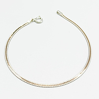 Срібний браслет, Розмір 18 см x 0,25 см, Вага: 1.6 г