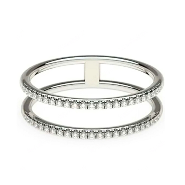 Срібна каблучка зі вставкою фіаніт, Розмір 16,0, Вага: 2.3 г