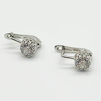 Срібні сережки зі вставкою Swarovski Zirconia